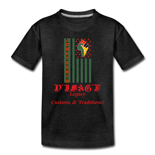 D'IMAG'E Legacy Youth Juneteenth Premium T-Shirt - charcoal grey