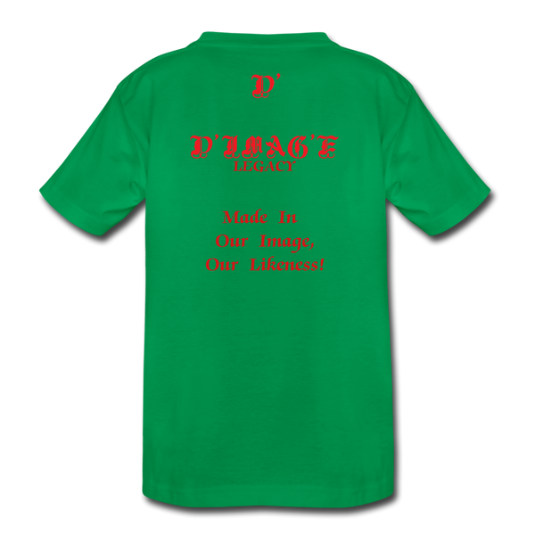 D'IMAG'E Legacy Youth Juneteenth Premium T-Shirt - kelly green