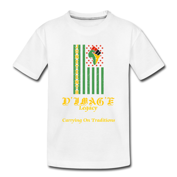 D'IMAG'E Legacy Toddler Juneteenth Premium T-Shirt - white