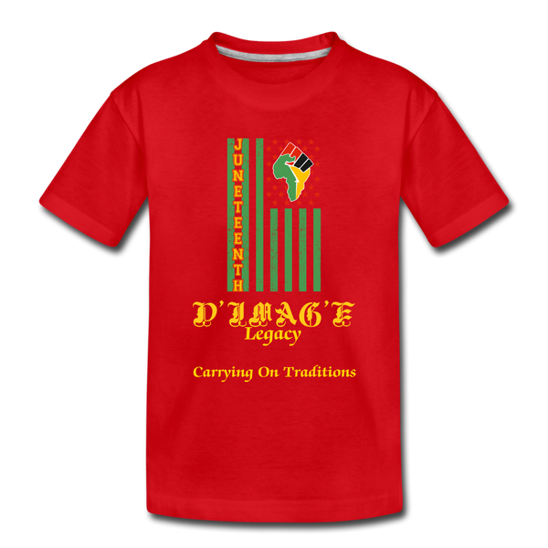 D'IMAG'E Legacy Toddler Juneteenth Premium T-Shirt - red