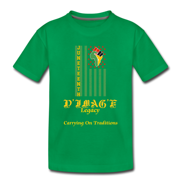 D'IMAG'E Legacy Toddler Juneteenth Premium T-Shirt - kelly green