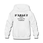 D'IMAG'E Legacy Wordmark & Slogan Youth Hoodie - white