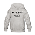 D'IMAG'E Legacy Wordmark & Slogan Youth Hoodie - heather gray