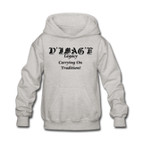 D'IMAG'E Legacy Wordmark & Slogan Youth Hoodie - heather gray