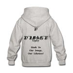 D'IMAG'E Legacy Wordmark & Slogan Youth Hoodie - heather gray