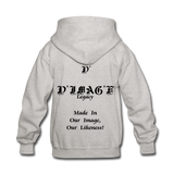 D'IMAG'E Legacy Wordmark & Slogan Youth Hoodie - heather gray