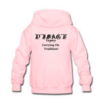 D'IMAG'E Legacy Wordmark & Slogan Youth Hoodie - pink