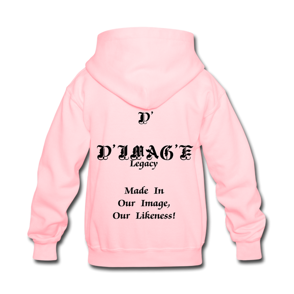 D'IMAG'E Legacy Wordmark & Slogan Youth Hoodie - pink