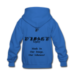 D'IMAG'E Legacy Wordmark & Slogan Youth Hoodie - royal blue