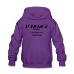 D'IMAG'E Legacy Wordmark & Slogan Youth Hoodie - purple