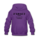 D'IMAG'E Legacy Wordmark & Slogan Youth Hoodie - purple