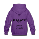 D'IMAG'E Legacy Wordmark & Slogan Youth Hoodie - purple