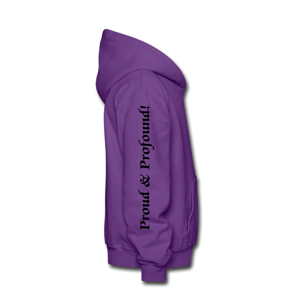 D'IMAG'E Legacy Wordmark & Slogan Youth Hoodie - purple