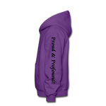 D'IMAG'E Legacy Wordmark & Slogan Youth Hoodie - purple