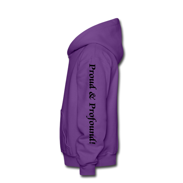 D'IMAG'E Legacy Wordmark & Slogan Youth Hoodie - purple