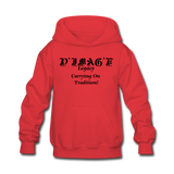 D'IMAG'E Legacy Wordmark & Slogan Youth Hoodie - red