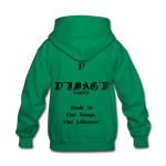 D'IMAG'E Legacy Wordmark & Slogan Youth Hoodie - kelly green