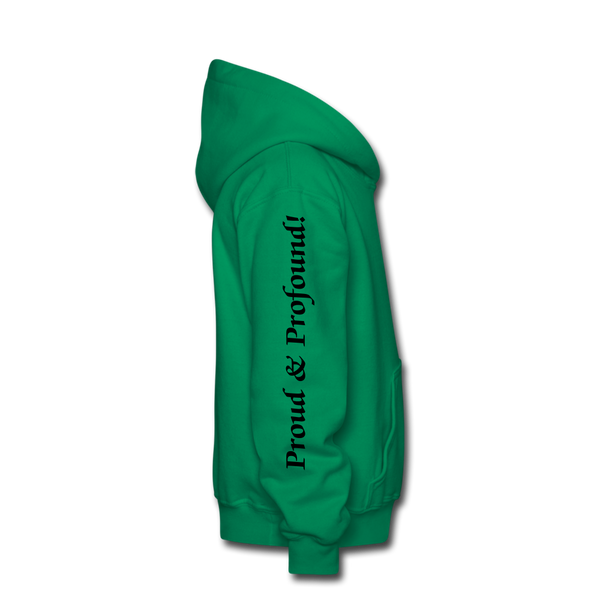 D'IMAG'E Legacy Wordmark & Slogan Youth Hoodie - kelly green