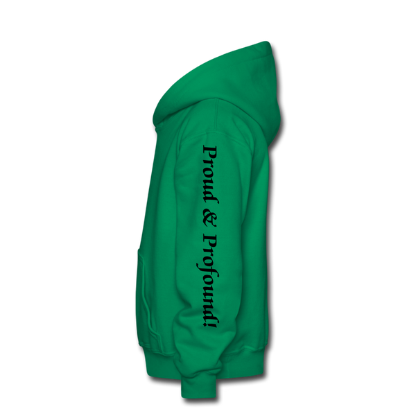 D'IMAG'E Legacy Wordmark & Slogan Youth Hoodie - kelly green