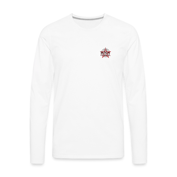 RNS Global Men's Premium Long Sleeve T-Shirt - white