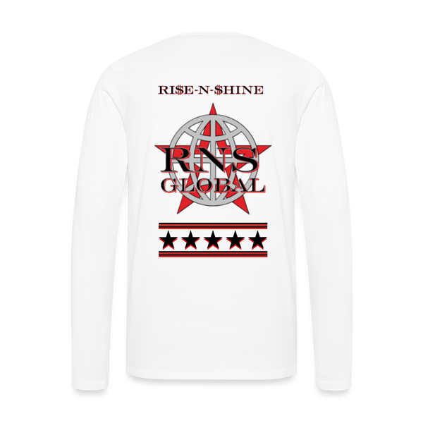 RNS Global Men's Premium Long Sleeve T-Shirt - white