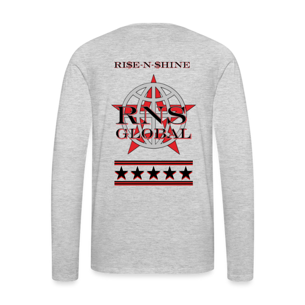 RNS Global Men's Premium Long Sleeve T-Shirt - heather gray