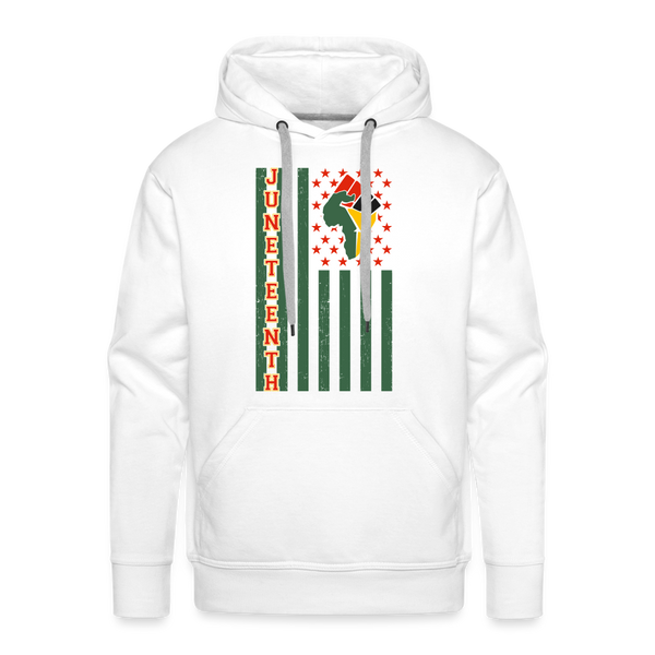 D'IMAG'E Couture Juneteenth Men’s Premium Hoodie - white