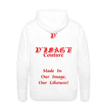 D'IMAG'E Couture Juneteenth Men’s Premium Hoodie - white