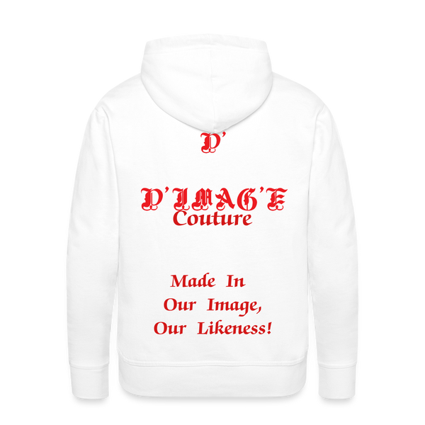 D'IMAG'E Couture Juneteenth Men’s Premium Hoodie - white