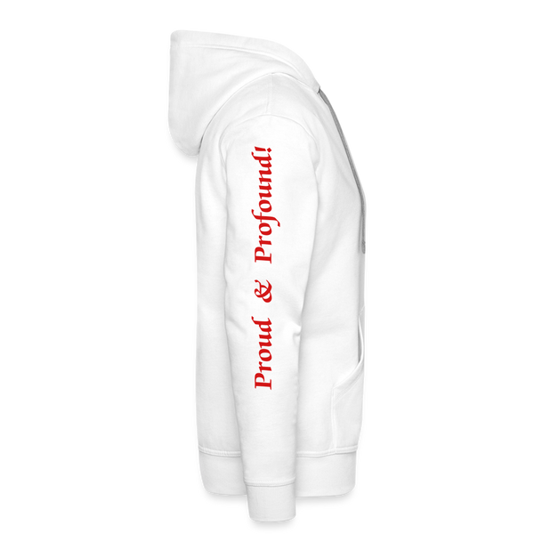 D'IMAG'E Couture Juneteenth Men’s Premium Hoodie - white