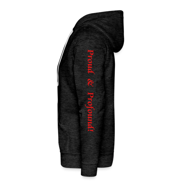 D'IMAG'E Couture Juneteenth Men’s Premium Hoodie - charcoal grey